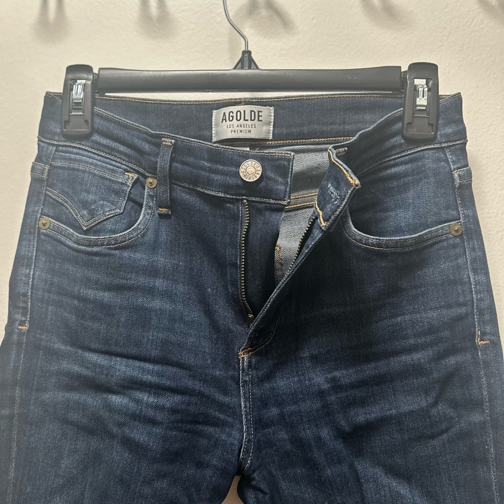 Agolde Premium Denim Jeans in Dark Blue